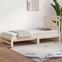 Vidaxl Łóżko Rozsuwane, 2X(90X200) Cm, Lite Drewno Sosnowe