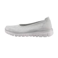 Skechers Fabric Synthetic Leather Round Toe Slip-On Low-Top Casual Shoes Women sneakers 100961-LTGY 36