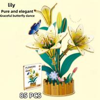 High-Quality Wooden High-Quality Flower High-Quality Puzzle High-Quality 3D High-Quality Model, High-Quality Wooden Self-assembly High-Quality