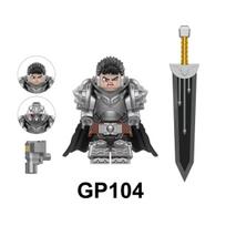 Brand new High-Quality Anime High-Quality Berserk High-Quality Guts High-Quality Minifigure High-Quality Black High-Quality Swordsman High-Quality