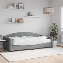 Vidaxl Sofa Z Materacem Do Spania, Jasnoszara, 90X200 Cm, Tkanina