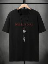 Manfinity Homme Unisex Drop-Shoulder Letter Print T-Shirt XXL