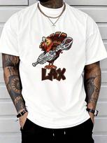 Lax Holiday Sport Graphic Art Thanksgiving Turkey Lacrosse Unisex T-Shirt XL