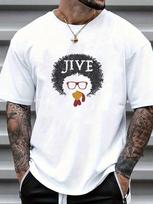 Funny Vintage Face Retro Style Thanksgiving Day Jive Turkey Unisex T-Shirt XL