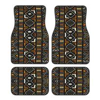 Africa Ethnic Tribal Art Car Floor Mats of 4 Pieces Anti Slip Front Rear Foot Mats Universal Car Accessories for SUV Van Truck