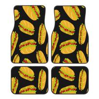 Anime Burger Print Car Waterproof Rubber Car Mats 4PCS Car Floor Carpets Rugs Non-Slip Auto Foot Mats Floor Mat