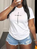 BamGleam Slim Fit Wounisex's Casual Short Sleeve T-Shirt With Heart Print Graphic Tees Wounisex Tops. S