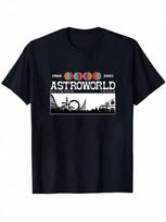 Astroworld Houston Art Prints T-Shirt Vintage All Size Unisex Black T-SHIRT S