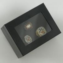 Kansas City Chiefs Championship Rings in Black Wood Box - 3 Piece Set (1969, 2019, 2023) Size 11