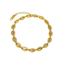 Classic 18K Gold-Plated Pig Nose Bracelet: Exquisite, Colorfast, Light Luxury for Everyday Versatile Wear. 18K