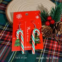 Fashion Green Hairball Christmas Tree Drop Earrings For Women Xmas Bowknot Bells Deer Santa Claus Earring Festival Party Jewelry