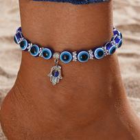 Lucky Turkish Blue Evil Eye karoliukais papuoštos kulkšnys moterims Rankinis drugelis Dramblys Vėžlys Pelėda gyvūnas pakabukas kulkšnies apyrankės papuošalai