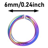 120pcs/Lot Rainbow Stainless Steel Jump Rings Lobster Clasps Mix Connectors For Jewelry Making Components Metal DIY Accessories