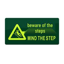 Warning Floor Sticker - Be Careful Steps 14.3x29cm