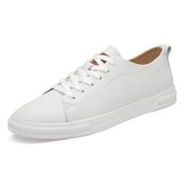 Invisible Height Boosting Japanese Style White Low-Top Suede Casual Men's Skate Shoes 42