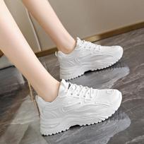 2024 New Casual Round Toe Cross Strap Mesh Women Shoes Summer Fashion Increased Breathable Comfortable  Women Sneakers 35