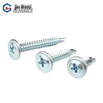 GUWANJI Cross Recessed Wafer Head Self-Drilling Screws M4.2x16mm (100 Pcs)