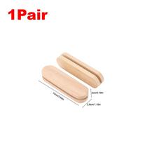 1-10PCS Wood Grill Pan Insulated Grip Portable BBQ Plate Handle Heat Resistant Solid Wooden Insulated Handles Outdoor Cook Tools