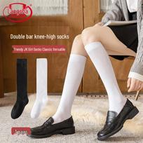 Langsasha Women's Cotton High-Tube Socks (3 Pairs) One Size
