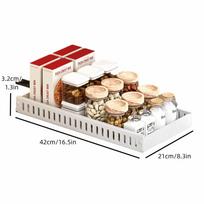 Adjustable Dividers Pull Out Pan Rack Multifunctional Kitchen Storage Rack  Under Cabinet White pull-out shelf