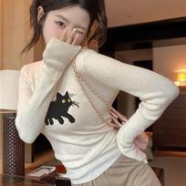 Modal Ribbed Base Layer Women Autumn Winter Slim Fit Figure Enhancing Long Sleeve Top S
