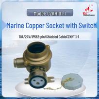 IP56 Marine Copper Watertight Socket with Switch CZKH101-1
