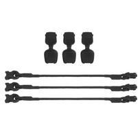 3Pcs/set with Quick-release Buckle Fixing Elastic Rope Outdoor Gear Organizing Rope  Camping Black