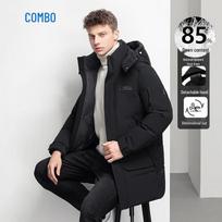 Kangbo Men's Mid-Length Thickened Down Jacket 175/L juoda