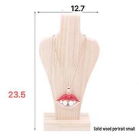 Solid Wood Necklace Display Stand Mannequin Ornament Rack