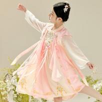 Little Tiger Patty Girls' Embroidered Hanfu Dress 130