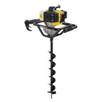 POWERPLUS POWXG50552 benzininis žemės grąžtas skylėms stulpams tvoroms ir medžiams sodinti 52cc 1.4kW 800mm Ø100mm
