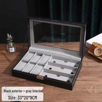 Fashionable Watch and Glasses Storage Organizer - Jewelry Display Box