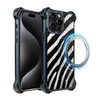 Etui Do Iphone 15 Pro Ibizu Dropguard Ultra Z Magsafe, Zew Natury, Zebra