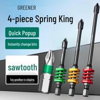 GREENER 4-Piece Magnetic Phillips Impact Screwdriver Bit Set