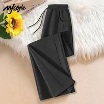 MJ STYLE Women's High-Waist Straight-Leg Casual Pants L