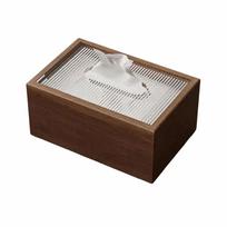 Wood Napkin Box Elegant Paper Towel Holder Minimalist Paper Box  Hotel Use style 1