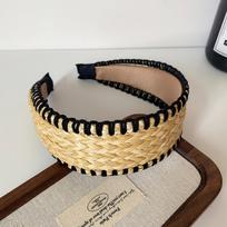 Woven Raffia Grass Hairband Wide Edge Bohemian Style Hair Hoop Straw Weave Headband  Headwear