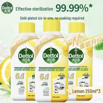Dettol Washing Machine Disinfectant (6-in-1, Lemon, 3 x 250ml)