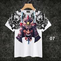 HAAR marškinėliai Nr. 007 Demonic Samurai Head and Tiger A