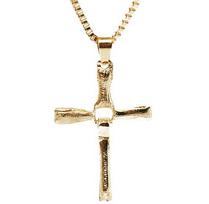 Greiti ir įsiutę Dominic Toretto Vin filmų papuošalai Klasikiniai Kalnų krištolinio akmens pakabukai Sliver Cross Alloy karoliai vyrams