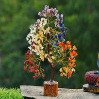 Seven Chakra Tree Crystal Tree Feng Shui Item Show Pieces for Home Decor Showpiece for Gifts for Wedding Office Desk Decorative Items brown