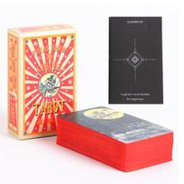 10,3*6 cm Freak Show Circus Taro 78 vnt kortelės su vadovu pradedantiesiems raudonais paauksuotais krašteliais Taro mėgėjams, komiksų kolekcionieriams.