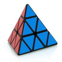 Guanlong 3x3 magiškas piramidės kubas be lipdukų Spalvingas greičio kubas nuo streso 3x3x3 mokomasis mokomasis galvosūkis Cubo Magico žaislas pink