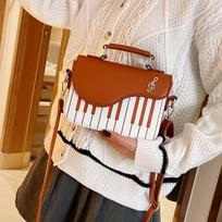 Piano Guitar Music Notes Handbag Creative PU Leather Tote Bag Trendy Crossbody Bag For Women Girls