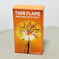 „Twin Flame Awakened Path“ taro kortos, 78 vnt., raktinių žodžių kortos, 10,3 * 6 cm, su prasmės orakulo kortelių kalade, paveikslėlių taro skaitymo kortos beige