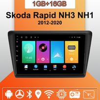 „Android Carplay“ automobilio radijas, skirtas „Skoda Rapid NH3 NH1 2012-2020“ daugialypės terpės grotuvo galvos blokas, stereo GPS navigacija BT WIFI 2+32GB 1+16GB