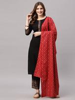 Bollywood Women Viscose Rayon Kurta Palazzo Dupatta Set Indian Designer Tunic Kurti Dress S