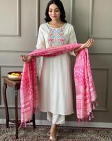 Indian Pakistani Salwar Kameez Women Bollywood Party Wear Top Tunic Kurti Set Dress M