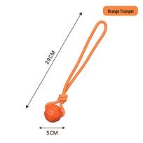 Reflective Dog Rope Ball Toy - Interactive, Bite-Resistant, Molar Grinding, Training Aid