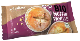 SCHNITZER Bio vanilės skonio, be gliuteno keksiukai, 140 g